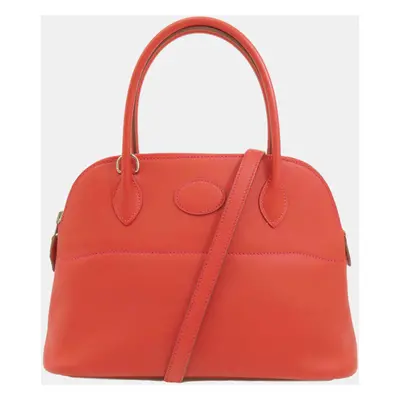 Hermes Red Swift Bolide Handbag