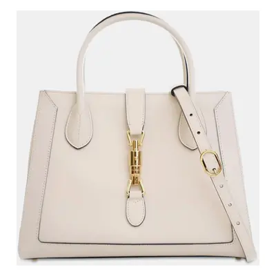 Gucci White Medium Leather Jackie Satchel Bag