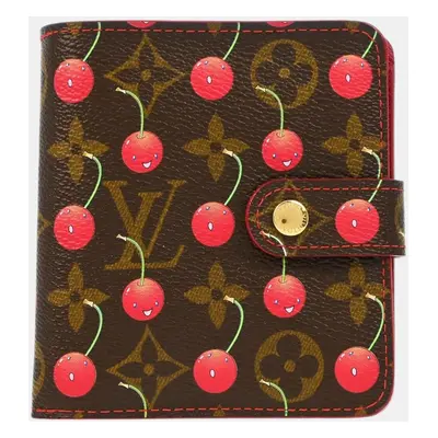 Louis Vuitton Monogram Cherry Compact Zip Wallet