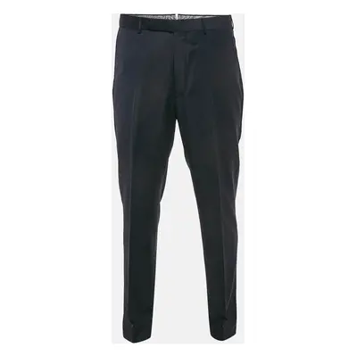 Ermenegildo Zegna Navy Blue Wool Formal Trousers