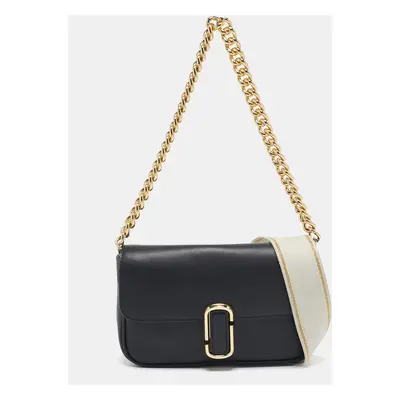 Marc Jacobs Black Leather The J MARC Crossbody Bag