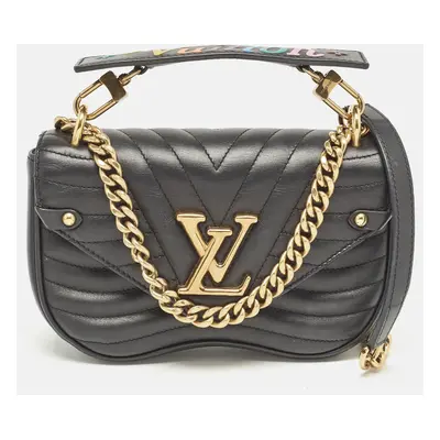 Louis Vuitton Black Leather New Wave Chain PM Bag