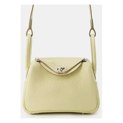 Hermes Jaune Milton Taurillon Clemence Leather Lindy Mini Bag