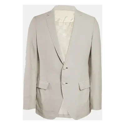 Louis Vuitton Grey Patterned Cotton Single Breasted Blazer