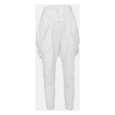 Givenchy Off-White Crepe High Waist Tapered Leg Pants