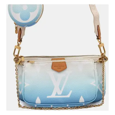 Louis Vuitton Blue Monogram Giant By The Pool Collection Multi Pochette Accessoires Bag