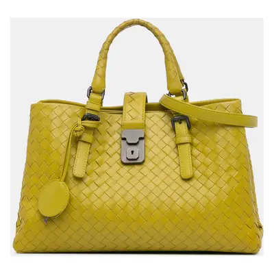 Bottega Veneta Yellow Small Intrecciato Roma Tote