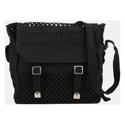 Christian Dior Black Diorcamp Mesh Messenger Bag