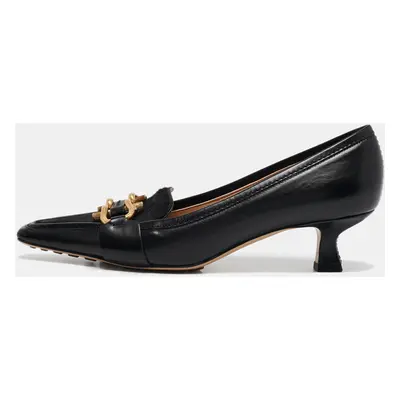 Bottega Veneta Black Calf Hair and Leather BV Madame Pumps Size 38.5