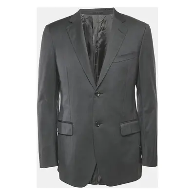 Gucci Grey Wool Tailored Single Breasted Blazer