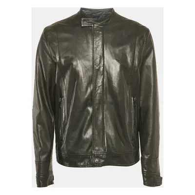 Givenchy Black Leather Zip-Up Jacket