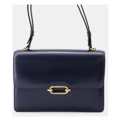 Hermes Navy Box Calf Leather Fonsbelle Shoulder Bag