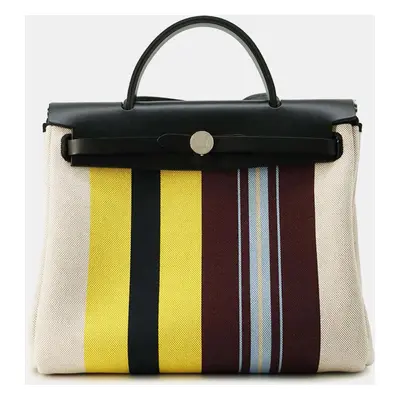 Hermes Ecru /Beige /Jaune /Bordeaux /Noir Herbag Zip Laquered bag