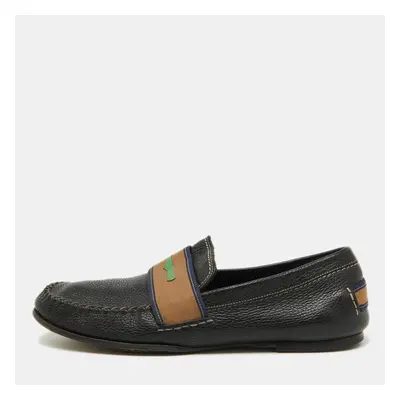 Bottega Veneta Black Leather Slip On Loafers Size