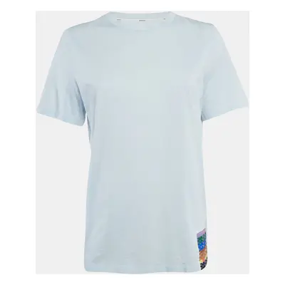 Zimmermann Blue Logo Applique Jersey T-Shirt