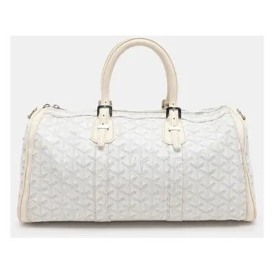 Goyard White Goyardine Coated Canvas Croisiere Duffel Bag