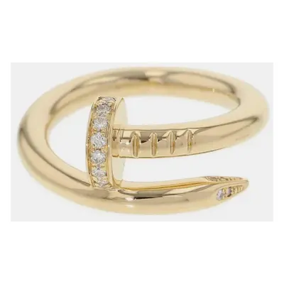 Cartier 18K Yellow Gold and Diamond Juste Un Clou Ring EU