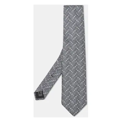 Gucci Blue Patterned Silk Standard Tie