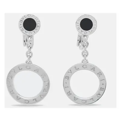 Bvlgari Bvlgari Bvlgari Onyx 18k White Gold Dangle Earrings