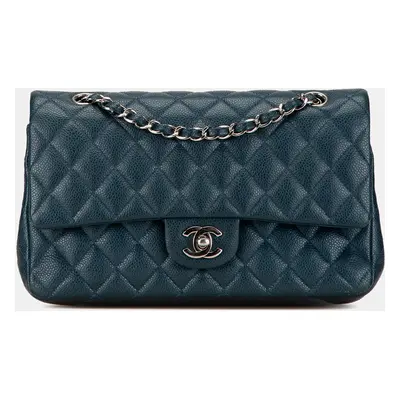 Chanel Blue Medium Classic Caviar Double Flap