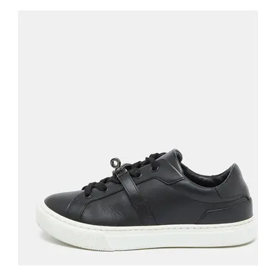 Hermes Black Leather Day Low Top Sneakers Size 36.5