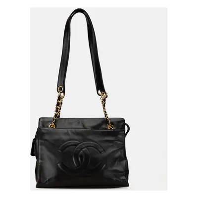 Chanel Black CC Lambskin Chain Tote