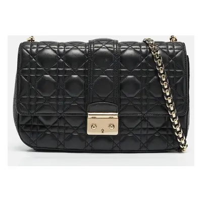 Dior Black Cannage Leather Miss Dior Flap Bag