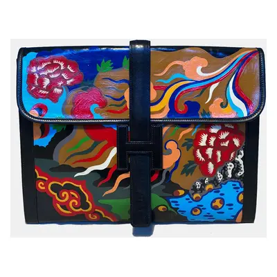 Hermes Hand Painted Jige Clutch