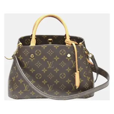 Louis Vuitton Brown Monogram Canvas BB Montaigne Satchel Bag