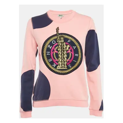 Kenzo Multicolor Cotton Eiffel Tower Embroidered Sweatshirt