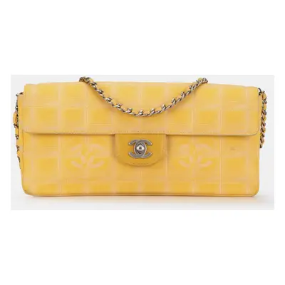 Chanel Yellow New Travel Line Nylon East West Flap