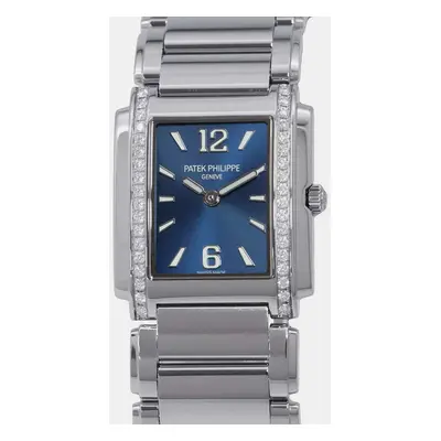 Patek Philippe Blue Stainless Steel Twenty-4