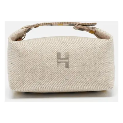 Hermès Seigle Wool Small Bride-a-Brac Au Carre Pouch