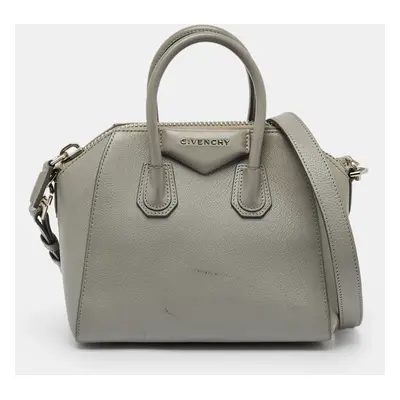 Givenchy Grey Leather Mini Antigona Satchel