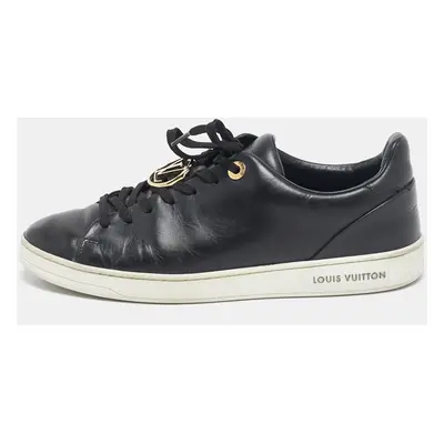 Louis Vuitton Black Leather Frontrow Sneakers Size 38.5