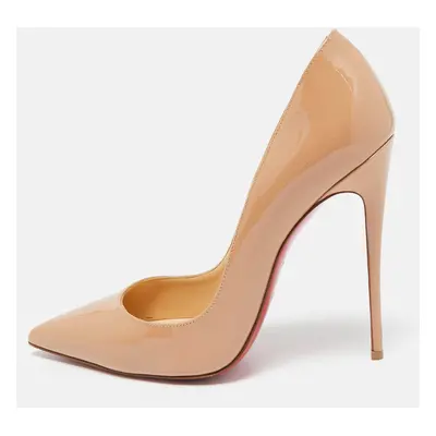 Christian Louboutin Beige Patent Leather So Kate Pumps Size 38.5