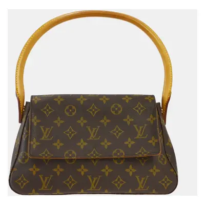 Louis Vuitton Mini Looping Handbag Purse Monogram Canvas