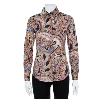 Etro Multicolor Cotton Print Fitted Shirt