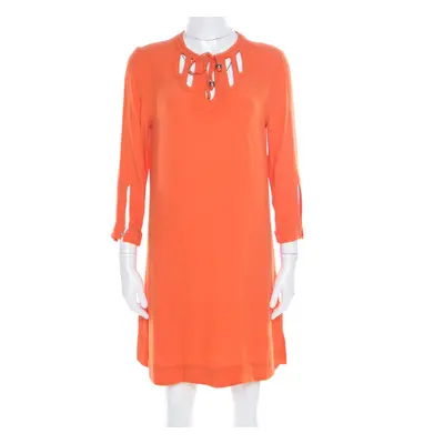 Diane Von Furstenberg Orange Long Sleeve Kea Dress