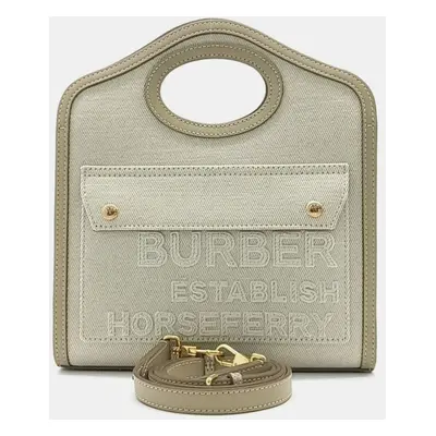 Burberry Beige Canvas and Leather Burberry Beige pocket mini bag