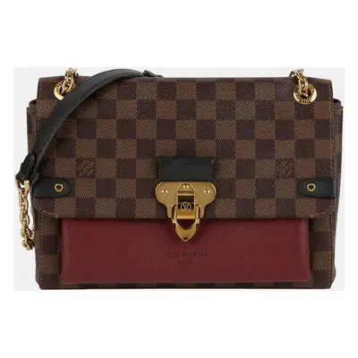 Louis Vuitton Brown Damier Ebene with Leather PM Vavin Handbag