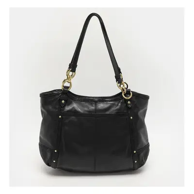 Coach Black Leather Alexandra Tote