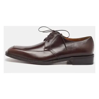 Salvatore Ferragamo Brown Leather Lace Up Derby Size 41.5