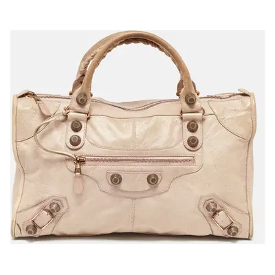 Balenciaga Cream Leather GGH Work Tote