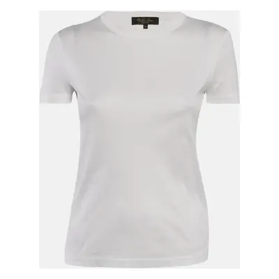 Loro Piana White Cotton Jersey Crew Neck T-Shirt