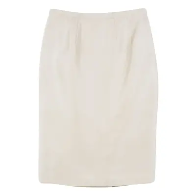 Valentino Beige Silk Pencil Skirt