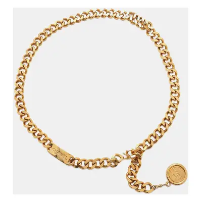 Chanel Gold Metal Medallion Chain Belt