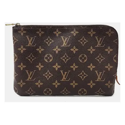 Louis Vuitton Brown Monogram Canvas PM Etuille Voyage Clutch Bag