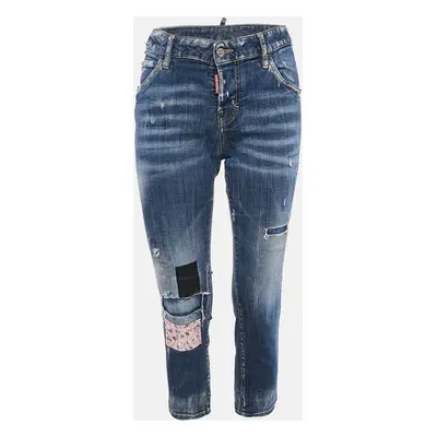 Dsquared2 Blue Distressed Denim Cool Girl Jeans Waist 30"