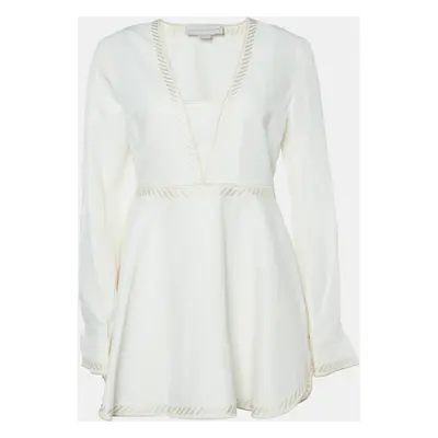 Stella McCartney Off White Embroidered Cotton Blend Tunic